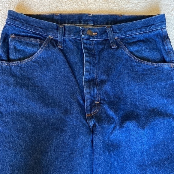 𝅺legendary Gold Men's Straight Leg Jeans with Frayed Hem Size 34 x 26.5 - Picture 4 of 14